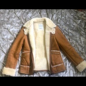 70s inspired warm full zip coat women’s small HBC 1670